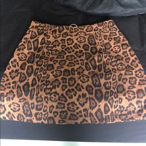 SHEIN animal print mini skirt